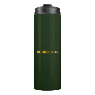 Green minimalist custom name thermal tumbler