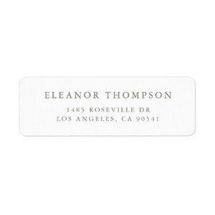 Green Minimalist Serif Typography Personalised