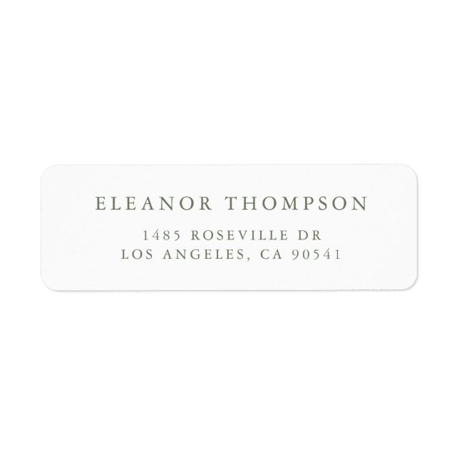 Green Minimalist Serif Typography Personalised (Front)