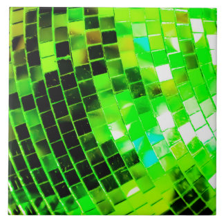 Green Mirrored Disco Ball Tile