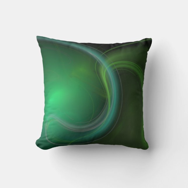 Green Mist Fractal Cushion (Front)