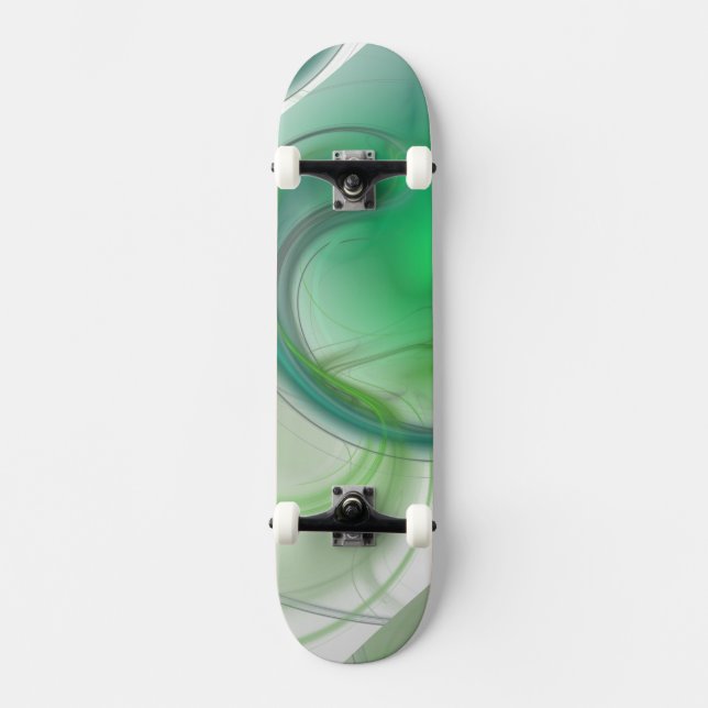 Green Mist Fractal Skateboard (Front)