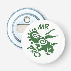 Green Mister Pro Triceratops Skilled Ancient Bottle Opener