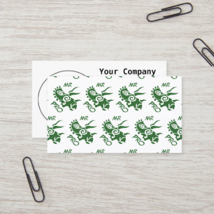 Green Mister Pro Triceratops Skilled Ancient Business Card