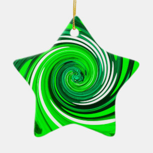 Green mix art ceramic tree decoration