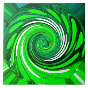 Green mix art tile