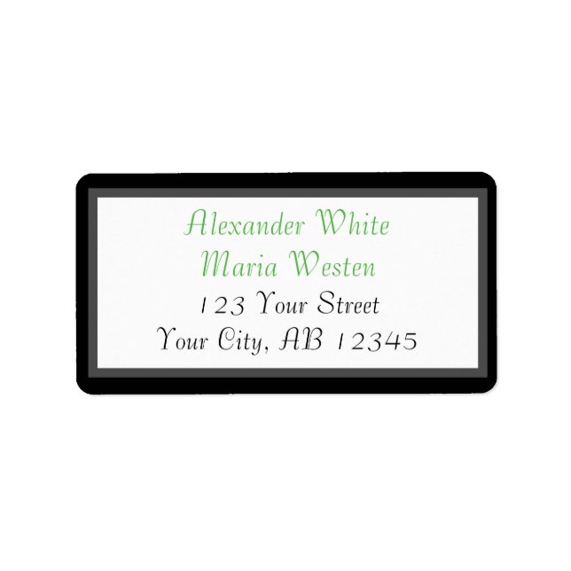 Green Modern Address Labels (Front)