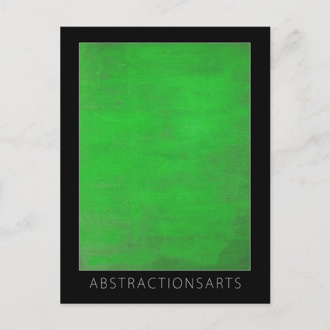 Green Modern Art Postcard (Front)