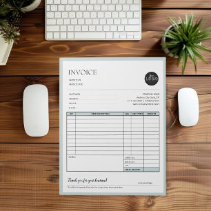 Green Modern Business Quotation Invoice Forms Notepad