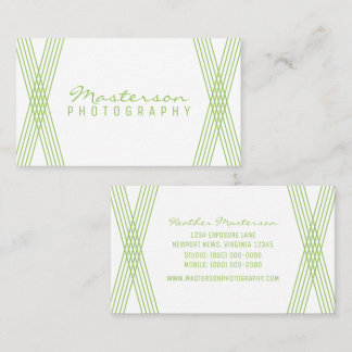 Green Modern Deco Business Card