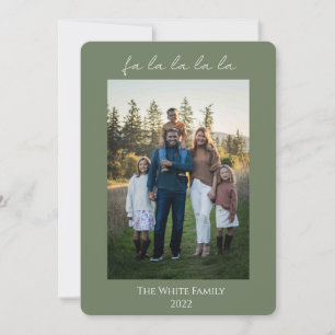 Green Modern fa la la la la Invitation