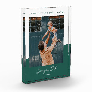 Green Modern Father's day gift Photo Block