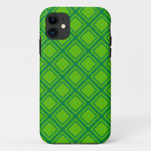 Green modern geometric mosaic pattern 3 iPhone 11 case