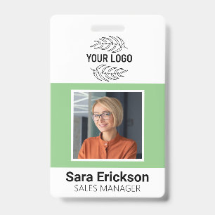 Green Modern ID Card Business Employee Badge