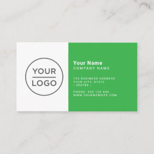 Green modern minimalist any colour business card
