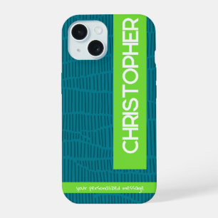 Green Modern Personalized Name Phone Case