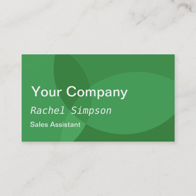 Green Modern & Professional Business Card (Front)