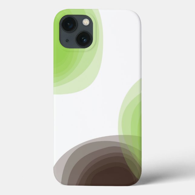 Green, modern, simple, flower abstract graphic Case-Mate iPhone case (Back)