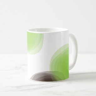 Green, modern, simple, flower abstract graphic coffee mug
