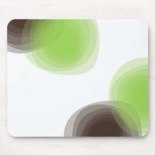 Green, modern, simple, flower abstract graphic mouse mat
