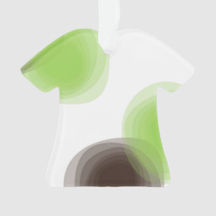 Green, modern, simple, flower abstract graphic ornament
