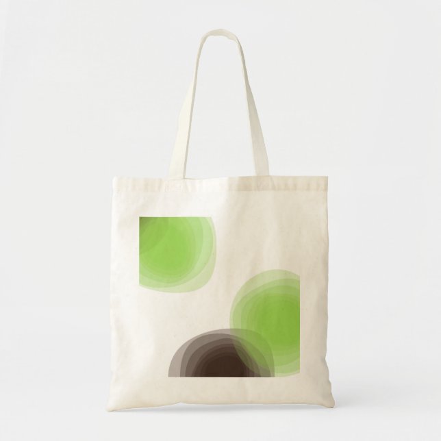 Green, modern, simple, flower abstract graphic tote bag (Front)