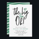 Green modern typography 40th birthday party<br><div class="desc">The big four oh! 40th birthday party</div>