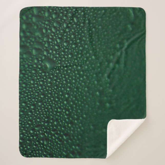 Green moist sherpa blanket (Front)
