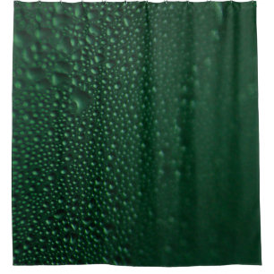 Green moist shower curtain