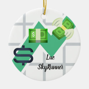 Green Money   Financial Ceramic Tree Decoration