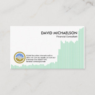 Green Money Share Graph Financial Futures Market Business Card