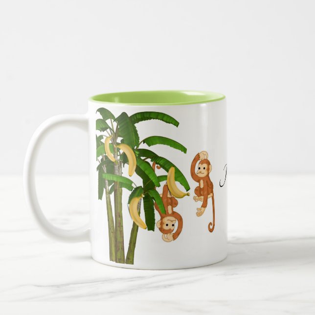 Green Monkey Bananas Mug (Left)