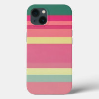 Green Monogram / Colorblock Horizontal Stripe Pink