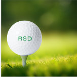 Green Monogram Initial Golf Balls<br><div class="desc">Custom golf balls make great gifts for all occasions.  This design features a monogram-style green block text.  You can customise the text with any initials or wording of your choice.  #golflover</div>