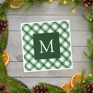 Green Monogram Napkin