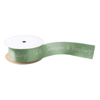 Green Monogram Wedding Custom Name Personalised