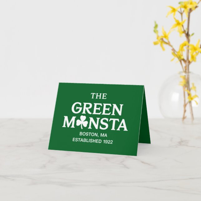 Green Monsta Boston Green Monstah Baseball Gift  Card (Yellow Flower)