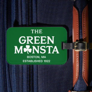 Green Monsta Boston Green Monstah Baseball Gift Luggage Tag