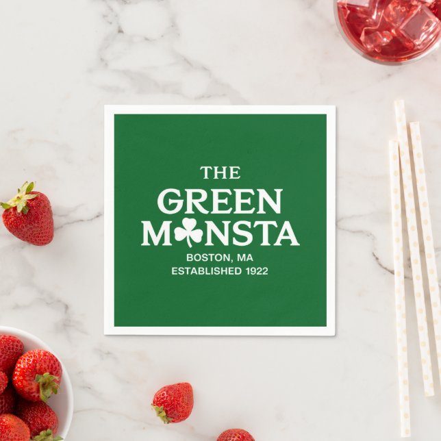 Green Monsta Boston Green Monstah Baseball Gift  Napkin (Insitu)