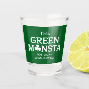Green Monsta Boston Green Monstah Baseball Gift  Shot Glass