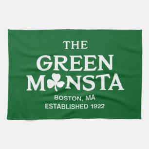 Green Monsta Boston Green Monstah Baseball Gift  Tea Towel