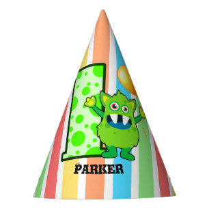 Green Monster 1st Birthday Custom Party Hat