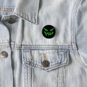 Green monster 3 cm round badge