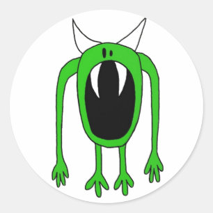 Green Monster Classic Round Sticker