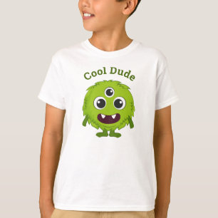 Green Monster Cool Dude Kids T-Shirt