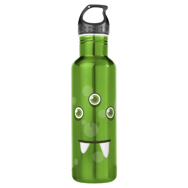 Green Monster Face 710 Ml Water Bottle (Front)