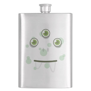 Green Monster Face Flask
