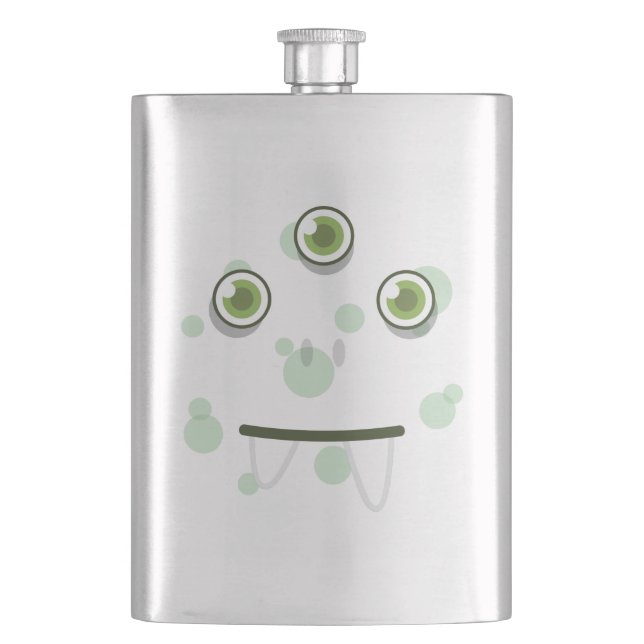 Green Monster Face Flask (Front)