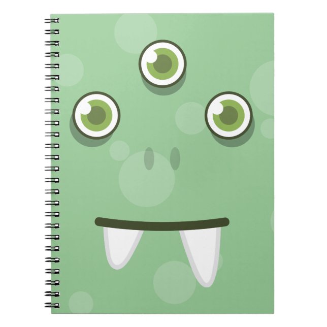 Green Monster Face Notebook (Front)