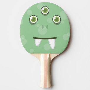 Green Monster Face Ping Pong Paddle